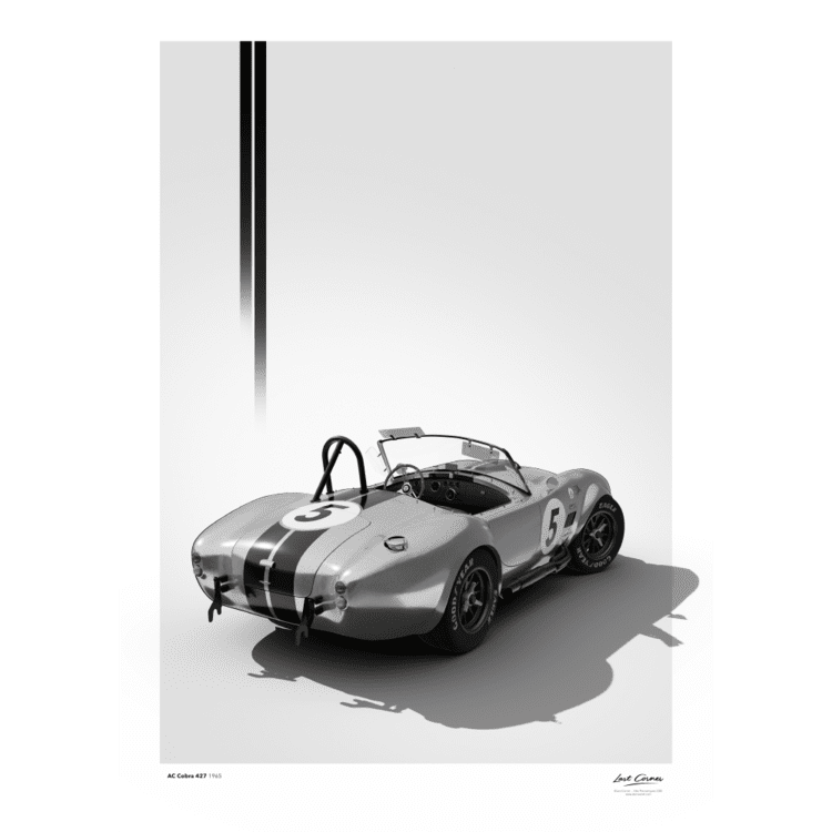 AC COBRA 427 1965 REAR VIEW WALL ART