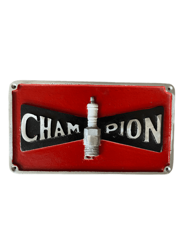 Champion Vintage Cast Aluminium Sign