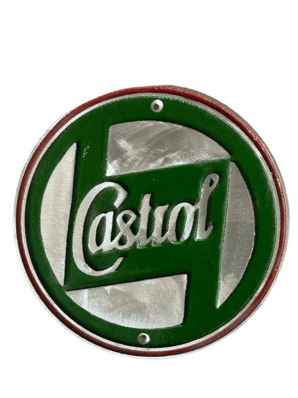 Castrol Vintage Cast Aluminium Sign